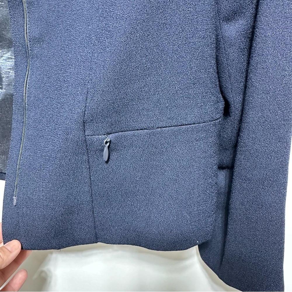 Pendleton wool Navy zip up structured jacket EUC - image 4